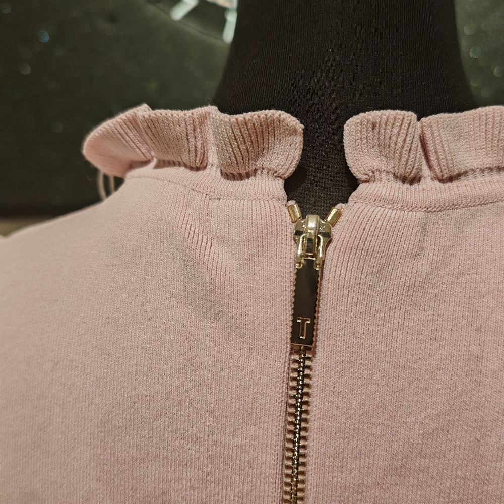 Ted Baker RIAAN Knitted Skater Dress with Frill Detail Pink - Picture 11 of 17